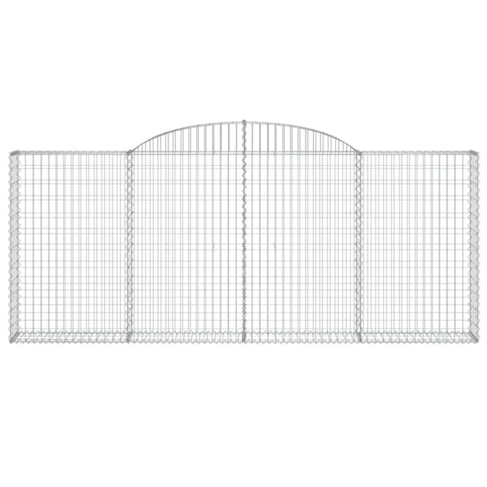 Paniers à gabions arqués 17 pcs 300x30x120/140 cm fer galvanisé – Image 2