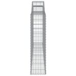 Paniers à gabions arqués 17 pcs 300x30x120/140 cm fer galvanisé – Image 3