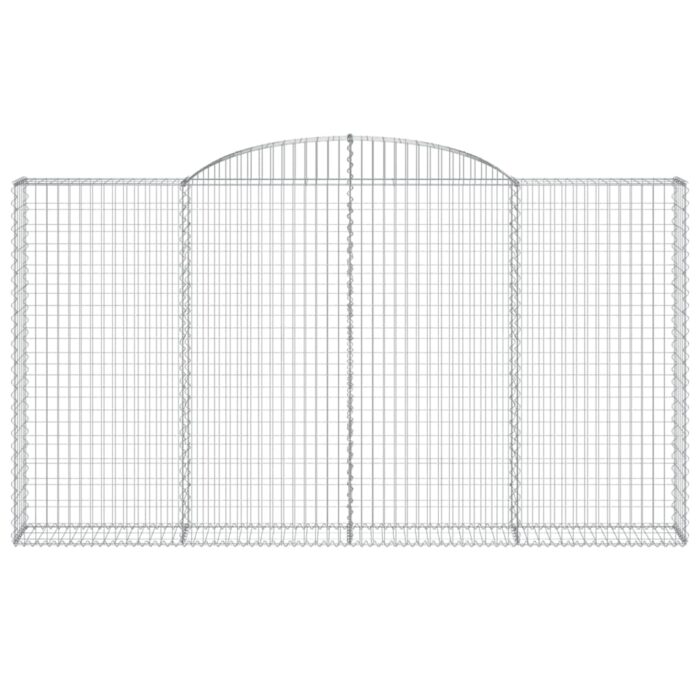 Paniers à gabions arqués 3 pcs 300x30x160/180 cm fer galvanisé – Image 2
