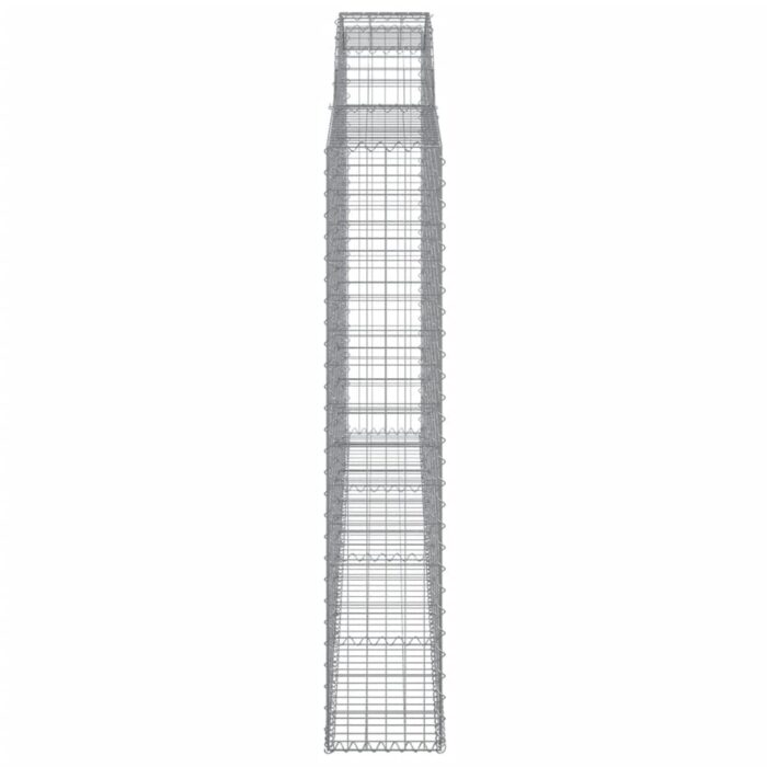 Paniers à gabions arqués 3 pcs 300x30x160/180 cm fer galvanisé – Image 3
