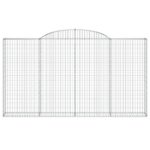 Paniers à gabions arqués 5 pcs 300x30x160/180 cm fer galvanisé – Image 2