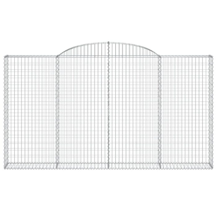 Paniers à gabions arqués 5 pcs 300x30x160/180 cm fer galvanisé – Image 2
