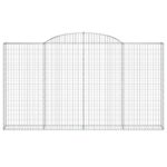 Paniers à gabions arqués 7 pcs 300x30x160/180 cm fer galvanisé – Image 2