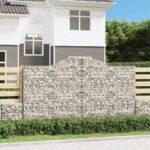 Paniers à gabions arqués 7 pcs 300x30x160/180 cm fer galvanisé