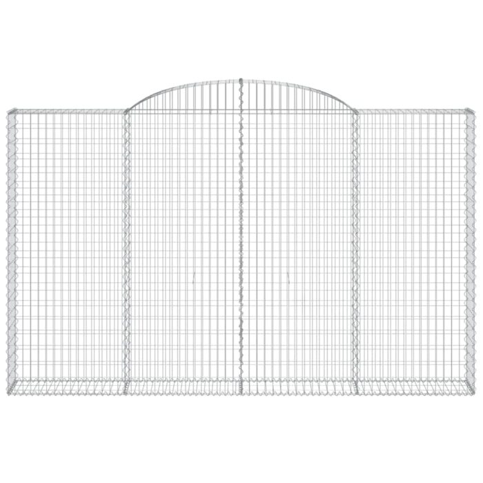 Paniers à gabions arqués 3 pcs 300x30x180/200 cm fer galvanisé – Image 2