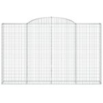 Paniers à gabions arqués 5 pcs 300x30x180/200 cm fer galvanisé – Image 2