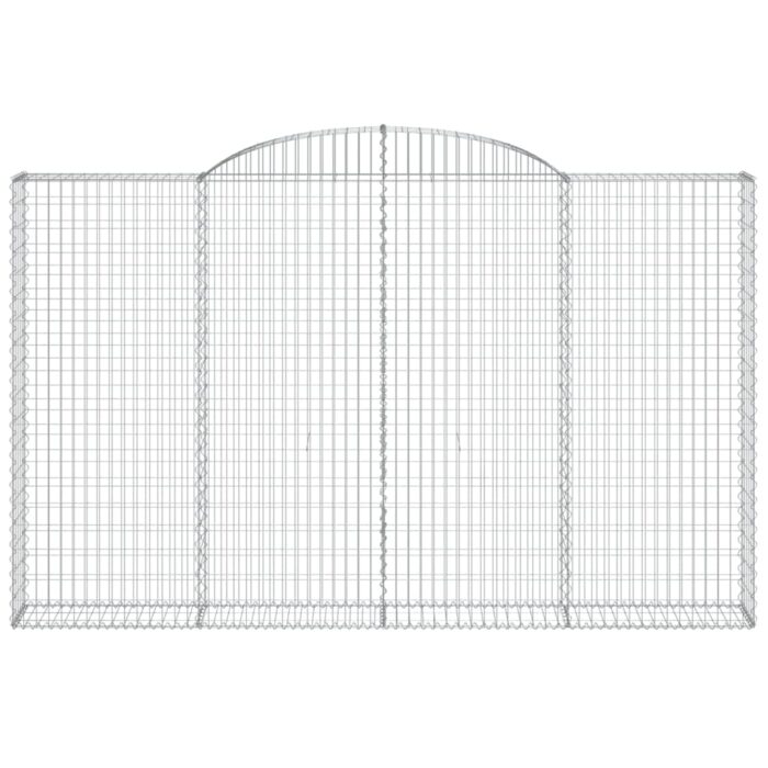 Paniers à gabions arqués 5 pcs 300x30x180/200 cm fer galvanisé – Image 2