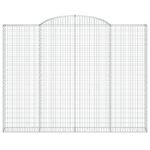 Paniers à gabions arqués 3 pcs 300x30x220/240 cm fer galvanisé – Image 2