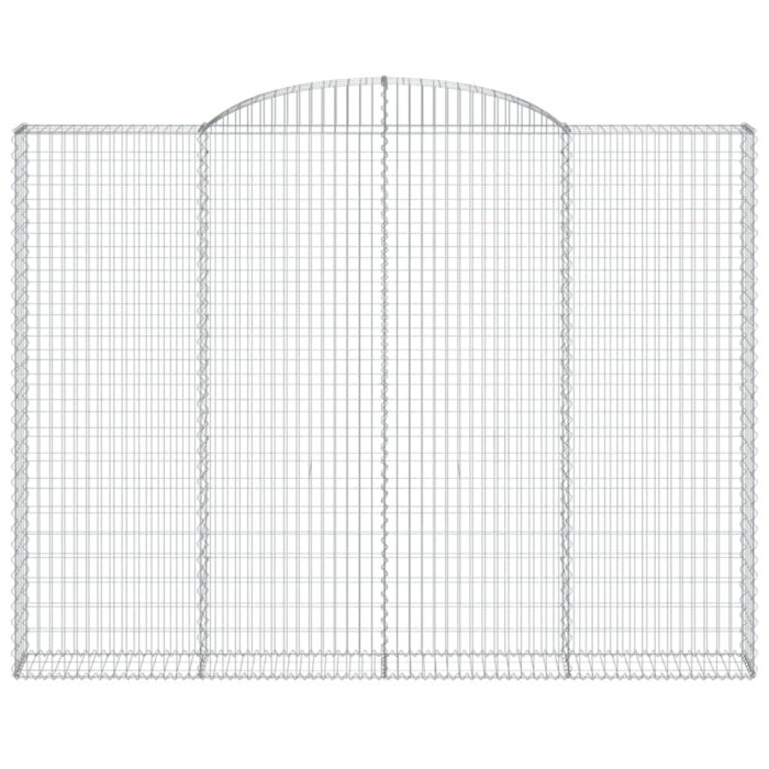 Paniers à gabions arqués 3 pcs 300x30x220/240 cm fer galvanisé – Image 2