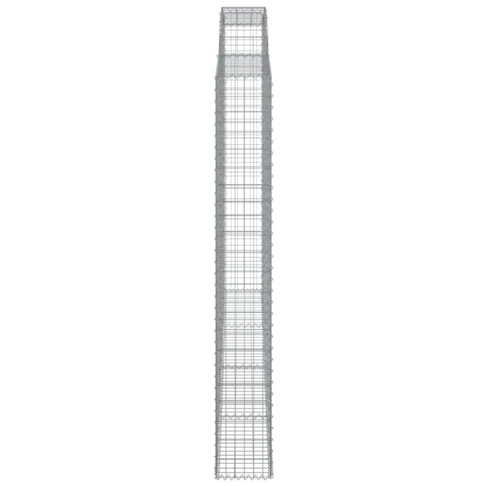 Paniers à gabions arqués 3 pcs 300x30x220/240 cm fer galvanisé – Image 3