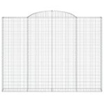 Paniers à gabions arqués 5 pcs 300x30x220/240 cm fer galvanisé – Image 2