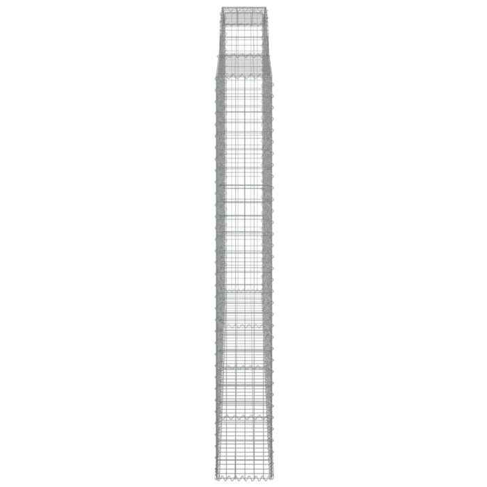 Paniers à gabions arqués 5 pcs 300x30x220/240 cm fer galvanisé – Image 3