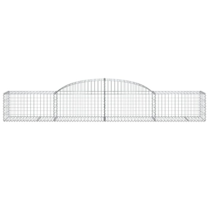 Paniers à gabions arqués 3 pcs 300x50x40/60 cm fer galvanisé – Image 2