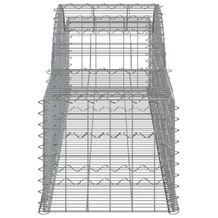 Paniers à gabions arqués 3 pcs 300x50x40/60 cm fer galvanisé – Image 3