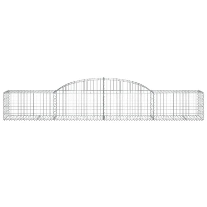 Paniers à gabions arqués 11 pcs 300x50x40/60 cm fer galvanisé – Image 2