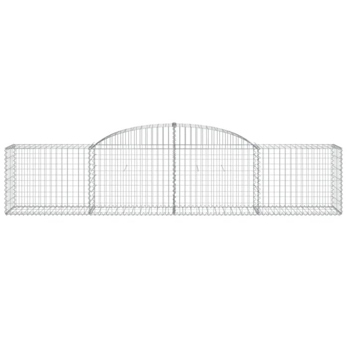 Paniers à gabions arqués 3 pcs 300x50x60/80 cm fer galvanisé – Image 2
