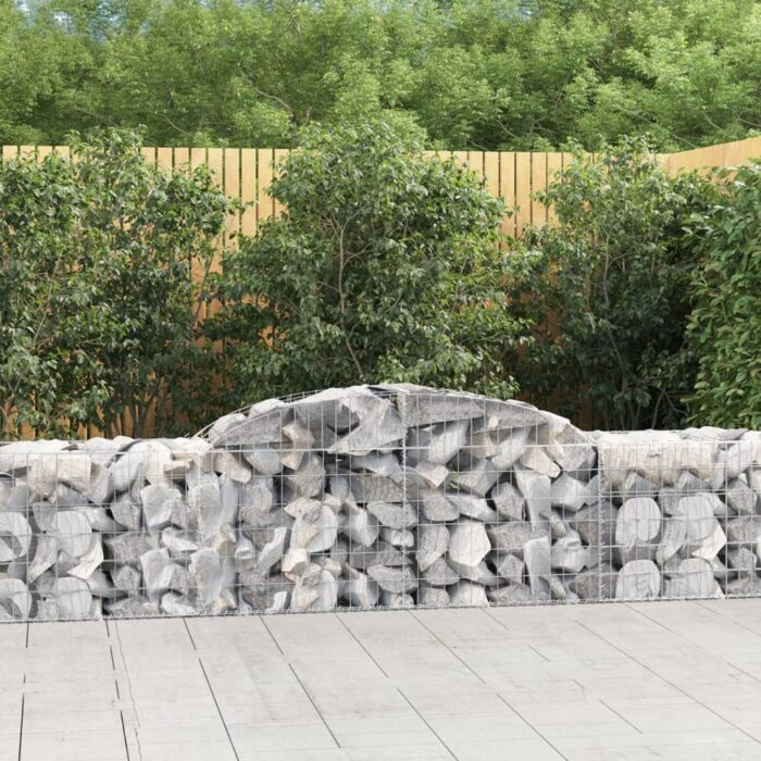 Paniers à gabions arqués 15 pcs 300x50x60/80 cm fer galvanisé – Image 1
