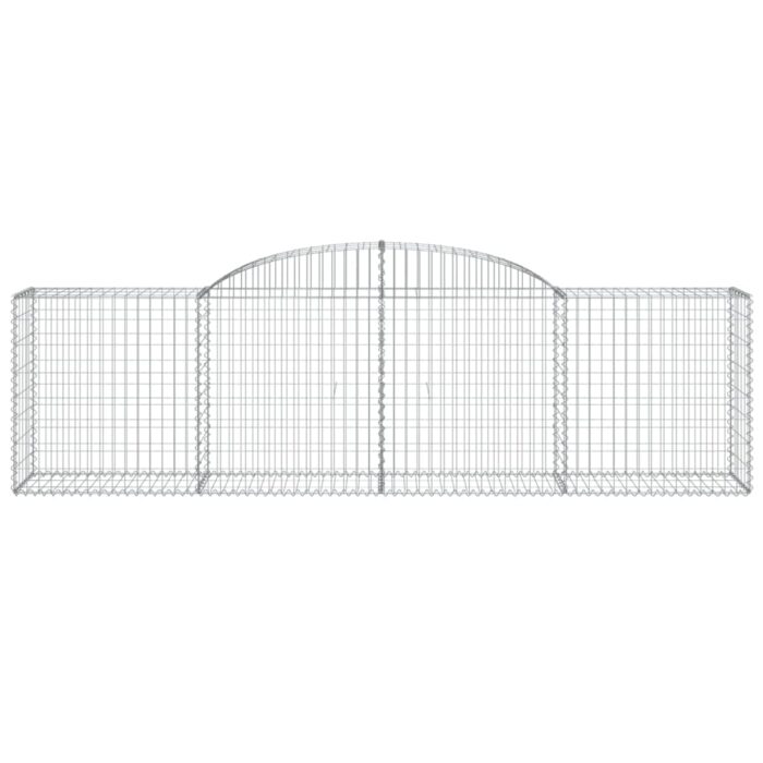 Paniers à gabions arqués 3 pcs 300x50x80/100 cm fer galvanisé – Image 2