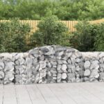 Paniers à gabions arqués 13 pcs 300x50x80/100 cm fer galvanisé