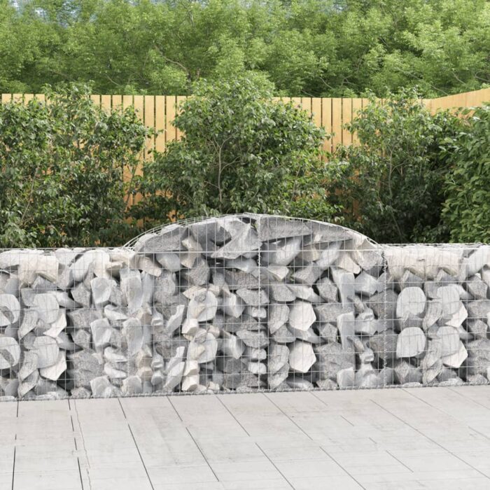 Paniers à gabions arqués 13 pcs 300x50x80/100 cm fer galvanisé – Image 1