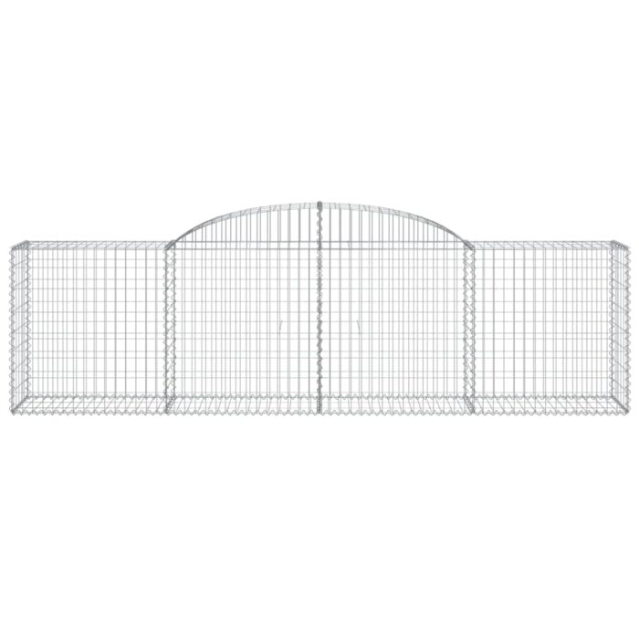 Paniers à gabions arqués 17 pcs 300x50x80/100 cm fer galvanisé – Image 2