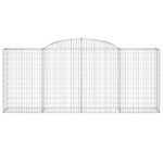 Paniers à gabions arqués 5 pcs 300x50x120/140 cm fer galvanisé – Image 2