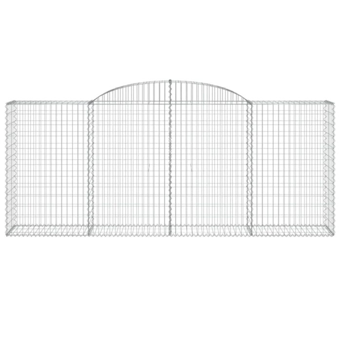 Paniers à gabions arqués 5 pcs 300x50x120/140 cm fer galvanisé – Image 2