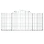 Paniers à gabions arqués 9 pcs 300x50x120/140 cm fer galvanisé – Image 2