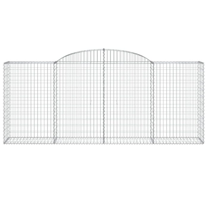 Paniers à gabions arqués 9 pcs 300x50x120/140 cm fer galvanisé – Image 2