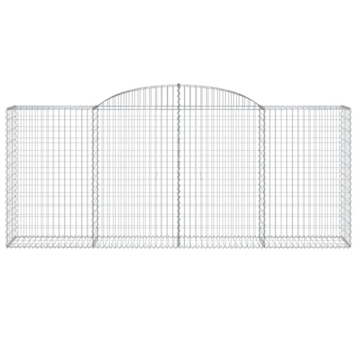 Paniers à gabions arqués 25 pcs 300x50x120/140 cm fer galvanisé – Image 2