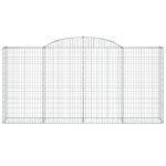 Paniers à gabions arqués 3 pcs 300x50x140/160 cm fer galvanisé – Image 2