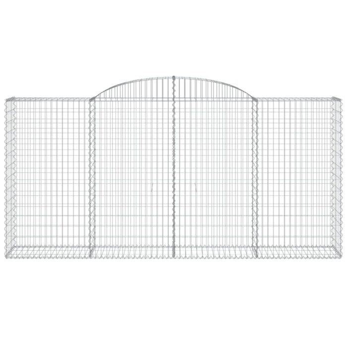 Paniers à gabions arqués 3 pcs 300x50x140/160 cm fer galvanisé – Image 2