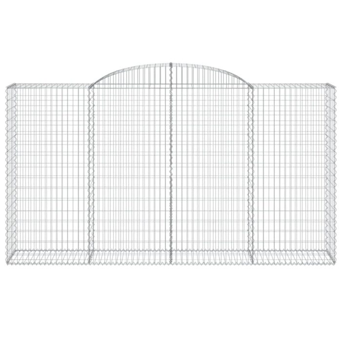 Paniers à gabions arqués 3 pcs 300x50x160/180 cm fer galvanisé – Image 2