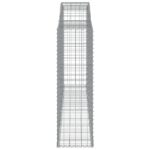 Paniers à gabions arqués 3 pcs 300x50x160/180 cm fer galvanisé – Image 3