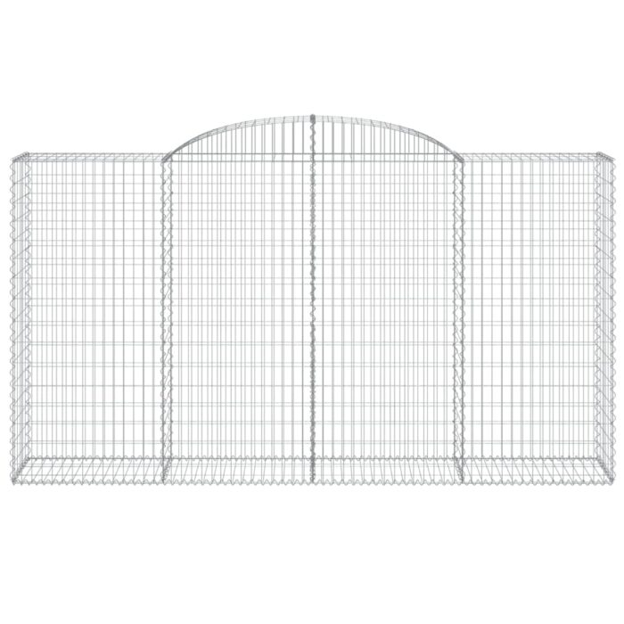 Paniers à gabions arqués 5 pcs 300x50x160/180 cm fer galvanisé – Image 2