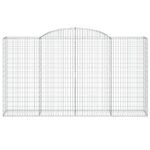 Paniers à gabions arqués 13 pcs 300x50x160/180 cm fer galvanisé – Image 2