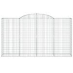 Paniers à gabions arqués 17 pcs 300x50x160/180 cm fer galvanisé – Image 2