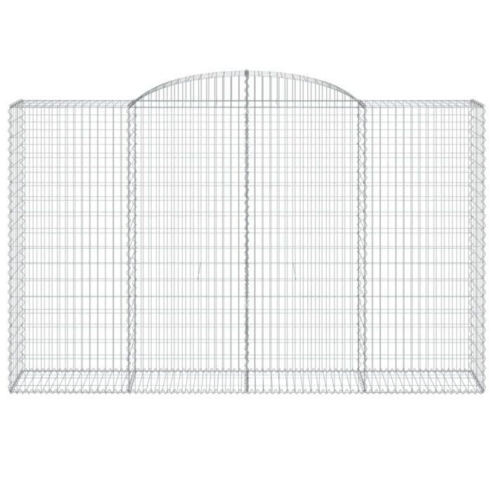 Paniers à gabions arqués 5 pcs 300x50x180/200 cm fer galvanisé – Image 2