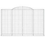 Paniers à gabions arqués 9 pcs 300x50x180/200 cm fer galvanisé – Image 2