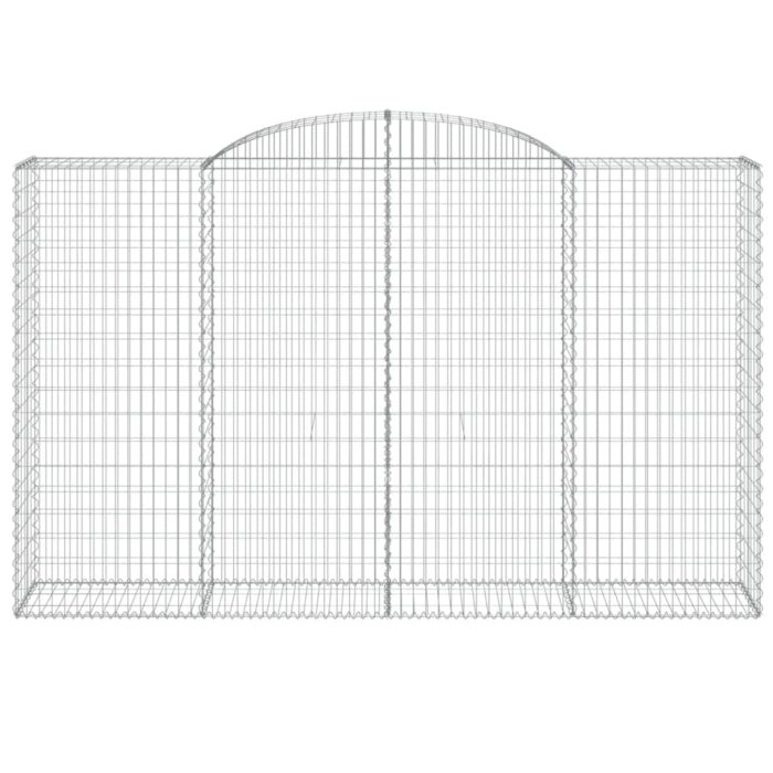 Paniers à gabions arqués 9 pcs 300x50x180/200 cm fer galvanisé – Image 2