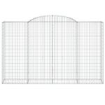 Paniers à gabions arqués 11 pcs 300x50x180/200 cm fer galvanisé – Image 2