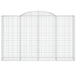 Paniers à gabions arqués 15 pcs 300x50x180/200 cm fer galvanisé – Image 2