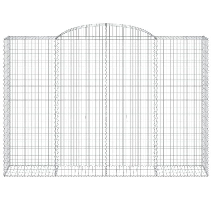 Paniers à gabions arqués 5 pcs 300x50x200/220 cm fer galvanisé – Image 2