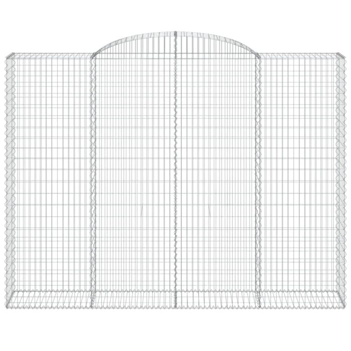 Paniers à gabions arqués 9 pcs 300x50x220/240 cm fer galvanisé – Image 2