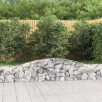 Paniers à gabions arqués 3 pcs 400x30x40/60 cm Fer galvanisé