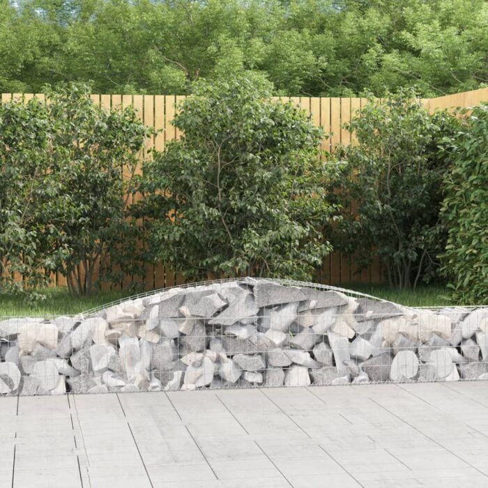 Paniers à gabions arqués 7 pcs 400x30x40/60 cm Fer galvanisé – Image 1