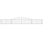 Paniers à gabions arqués 9 pcs 400x30x40/60 cm Fer galvanisé – Image 2