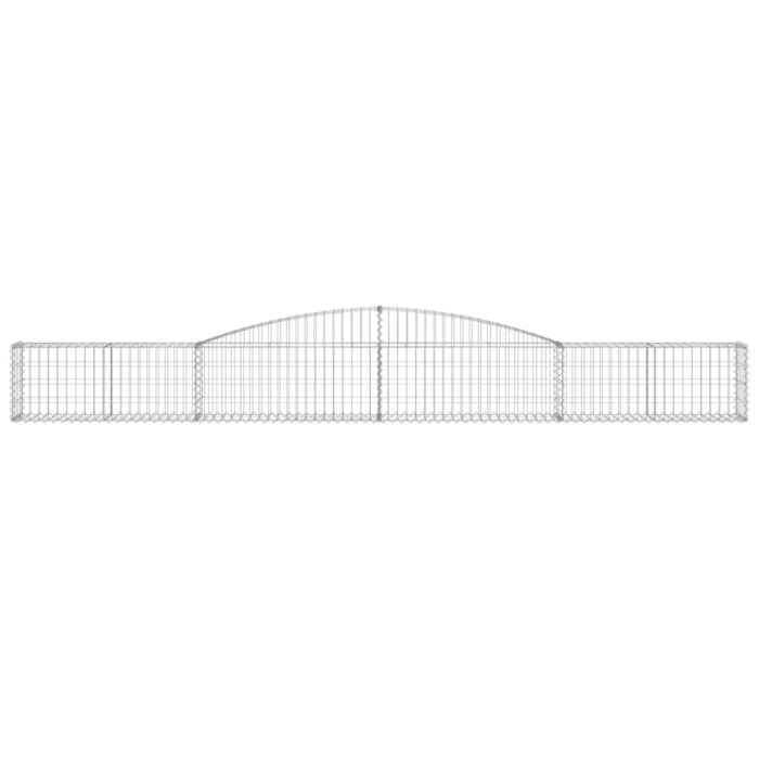 Paniers à gabions arqués 9 pcs 400x30x40/60 cm Fer galvanisé – Image 2