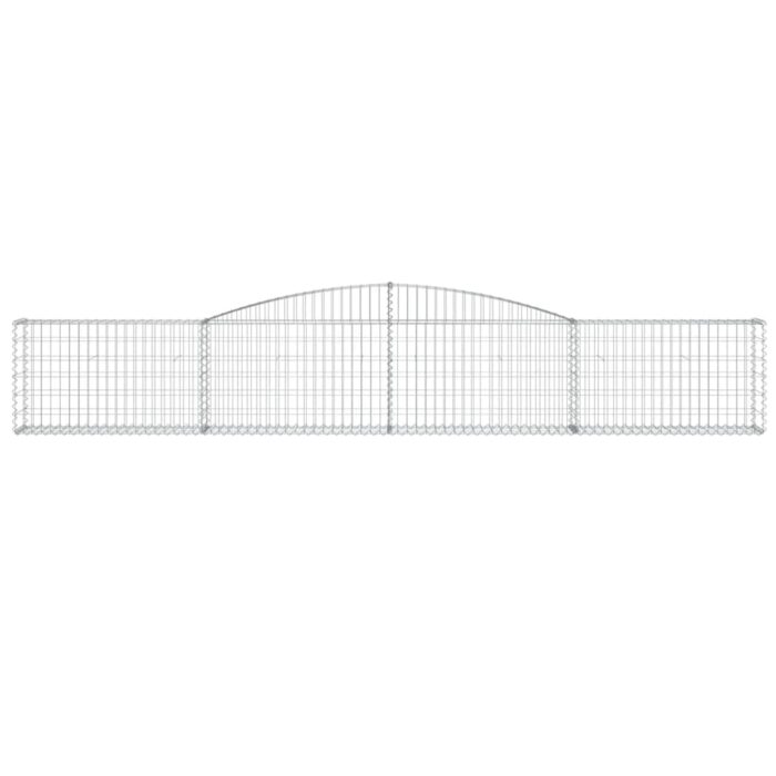 Paniers à gabions arqués 3 pcs 400x30x60/80 cm Fer galvanisé – Image 2