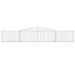 Paniers à gabions arqués 5 pcs 400x30x60/80 cm Fer galvanisé – Image 2